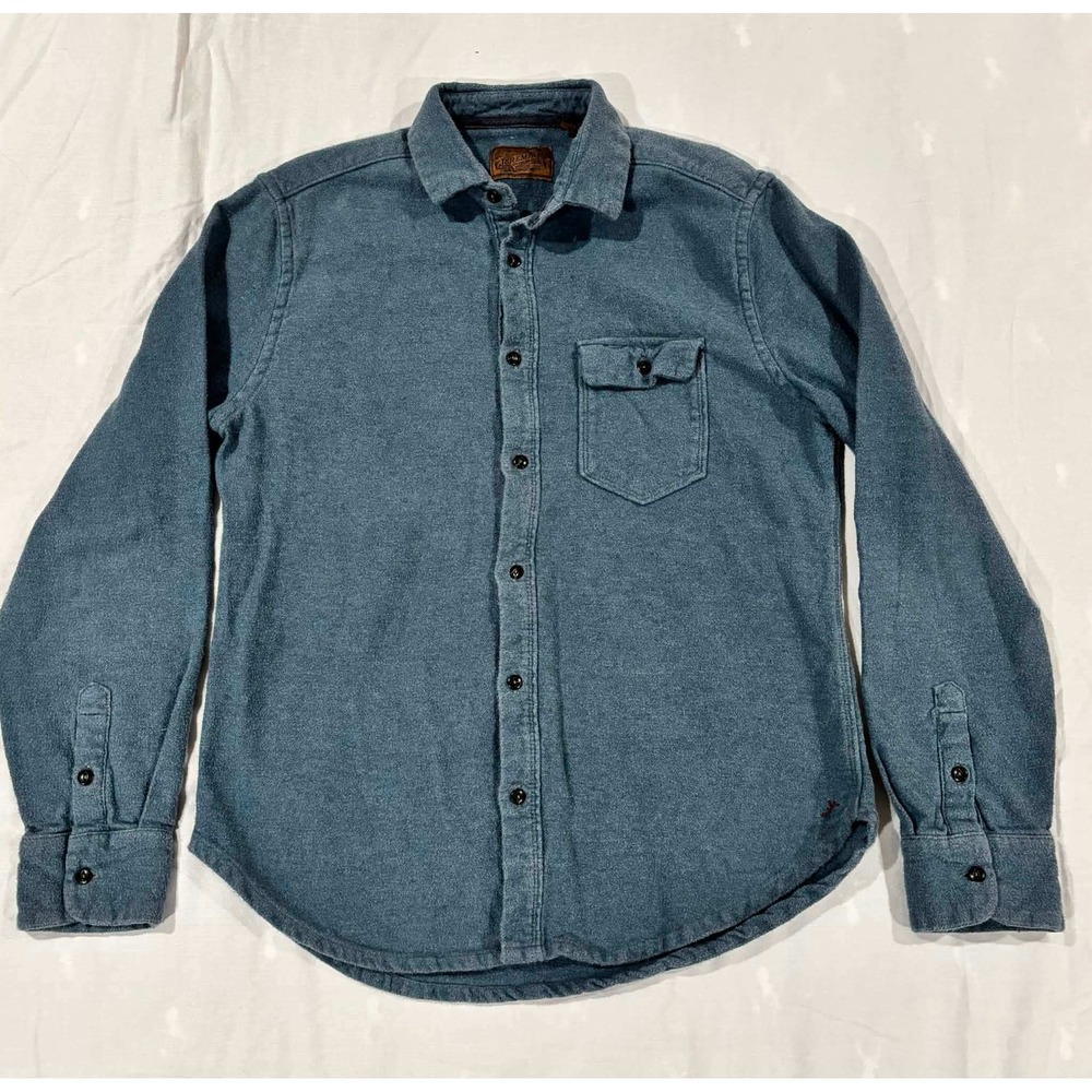 Jeremiah American Legacy Mens Blue Flannel Button Down‎ Shirt Medium Heathered